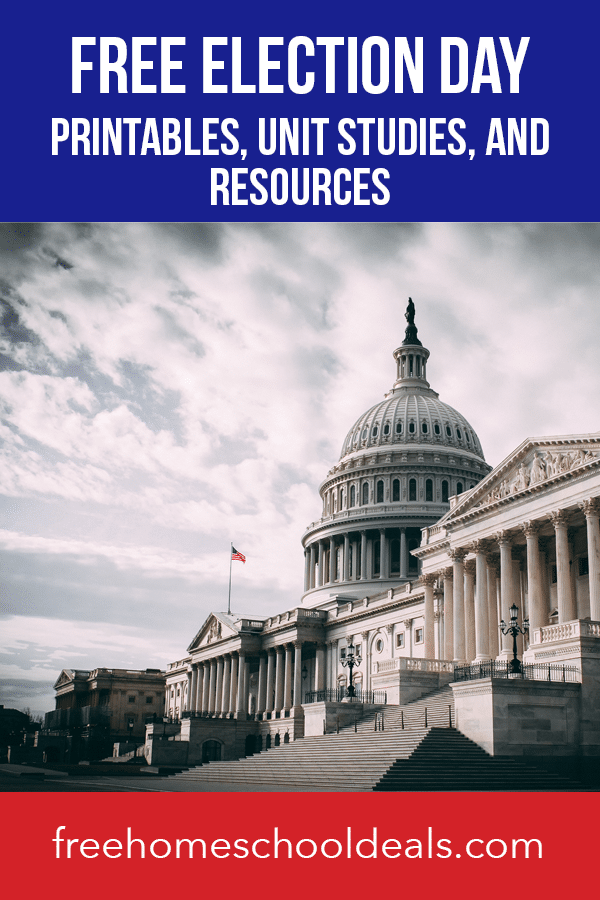 Study elections in time for the presidential election 2020--check out these FREE Election Day Printables, Unit Studies, and Resources! #fhdhomeschoolers #freehomeschooldeals #electionday #election2020 #socialstudies