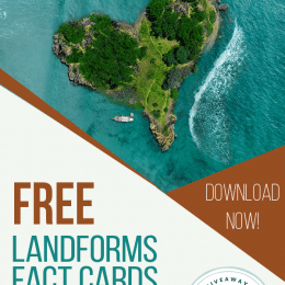 FREE Landforms Printables. #fhdhomeschoolers #freehomeschooldeals #landformfactcards #landformcheatsheets