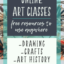 FREE online art classes to use anywhere. #freehomeschooldeals #fhdhomeschoolers #freeartclasses #freeonlineartclasses #artclassanywhere