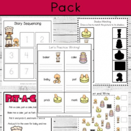 FREE Pat-a-Cake Printable Pack. #fhdhomeschoolers #freehomeschooldeals #patacakeprintable #nurseryrhymes