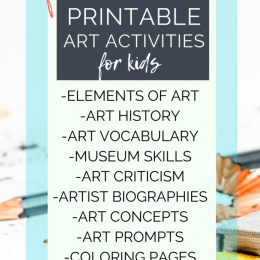 Kids printable art activities. #fhdhomeschoolers #freehomeschooldeals #freeartactivities #elementsofart #artelements