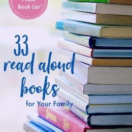 To inspire your read aloud ideas, check out this FREE List of 33 Read Aloud Books for Your Family (limited time!) #fhdhomeschoolers #freehomeschooldeals #readalouds #homeschoolparents #reading