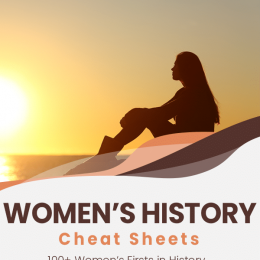 Women's History FREE Cheat Sheets. #fhdhomeschoolers #freehomeschooldeals #womenshistory #womenshistorymonth #womencheatsheets