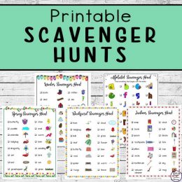 FREE Printable Scavenger Hunts. #fhdhomeschoolers #freehomeschooldeals #scavengerhunts #indoorscavengerhunts #backyardscavengerhunts #holidayscavengerhunts #seasonsscavengerhunts
