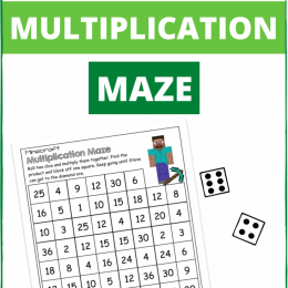 Multiplication Minecraft FREE Mazes. #freehomeschooldeals #fhdhomeschoolers #multiplicaitonmazes #Minecraftresources #minecraftmultplicationmazes