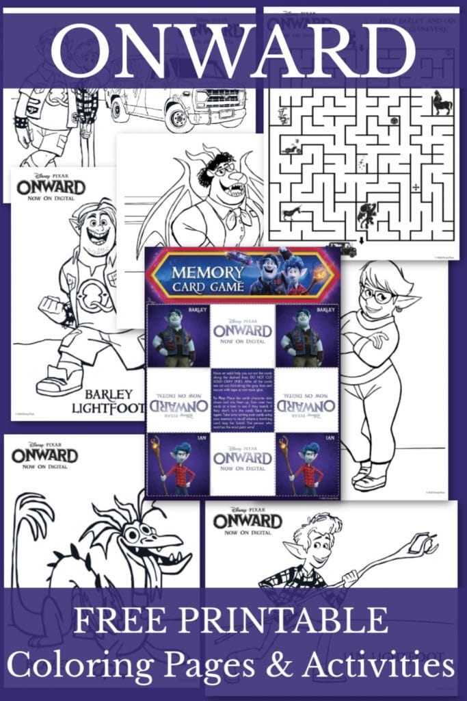 If you and your child are big fans of the Onward movie, check out these FREE Onward Coloring & Activity Pages! #fhdhomeschoolers #freehomeschooldeals #moviestudies #onwardmovie #hsmoms