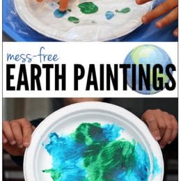 No-Mess Earth Paintings. #nomessearthpainting #earthday #earthpainting #earthcraft #fhdhomeschoolers #freehomeschooldeals