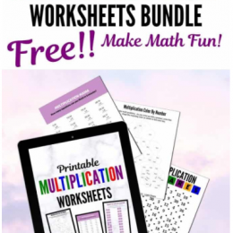 Fun FREE Printable Multiplication Bundle. ##freehomeschooldeals #fhdhomeschoolers #multiplicationbundle #multiplicationprintables