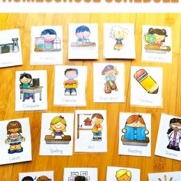 FREE Visual Homeschool Schedule Download. #freehomeschooldeals #fhdhomeschoolers #visualhomeschoolschedule #visualschedule #kidsmanagingtime