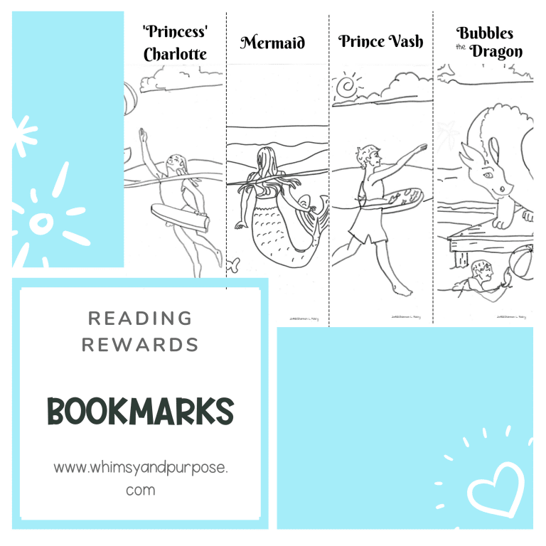 FREE Printable Bookmarks for Bubbles and the Mermaid Adventure. #freehomeschooldeals #fhdhomeschoolers #printablebookmarks #bubblesandthemermaidadventure