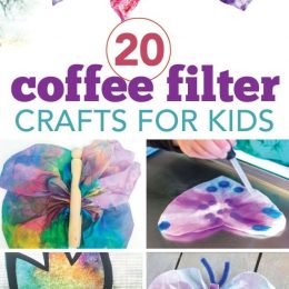 20 Awesome Coffee Filter Crafts for Kids. #fhdhomeschoolers #freehomeschooldeals #coffeefiltercrafts #artcrafts #coffeefilteractivities