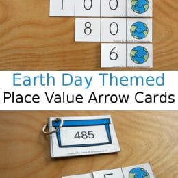 Celebrate Earth Day with these FREE Earth Day Place Value Arrow Cards! #fhdhomeschoolers #freehomeschooldeals #earthday #placevalue #homeschoolmath