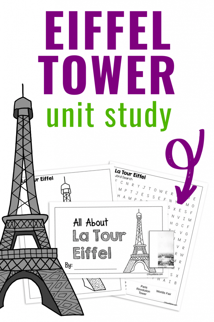 FREE Eiffel Tower Unit Study. #freehomeschooldeals #fhdhomeschoolers #EiffelToweruntistudy #Parisresources  #allaboutParis