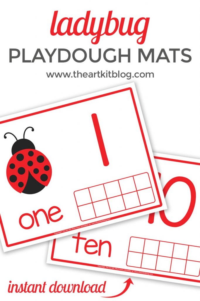 FREE Ten Frame Ladybug Printables. #fhdhomeschoolers #freehomeschooldeals #ladybugpprintables #tenframe #countingpractice

