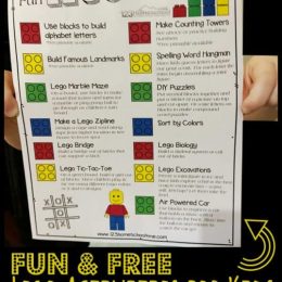 Kids Lego Activities Poster. #freehomeschooldeals #fhdhomeschoolers #kidslegoactivities #legoactivitiesposter