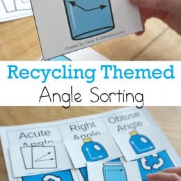 This Earth Day, learn more about recycling and work on angles with this FREE Recycling-Themed Angle Sort! #fhdhomeschoolers #freehomeschooldeals #earthday #geometry #hsmath