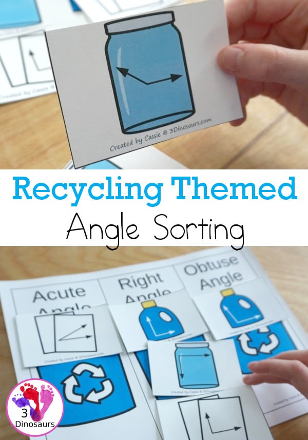 This Earth Day, learn more about recycling and work on angles with this FREE Recycling-Themed Angle Sort! #fhdhomeschoolers #freehomeschooldeals #earthday #geometry #hsmath