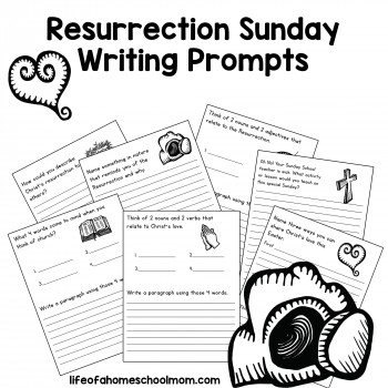 This Easter, celebrate the true meaning of the holiday with these FREE Resurrection Writing Prompts! #fhdhomeschoolers #freehomeschooldeals #writingprompts #Easter #resurrection