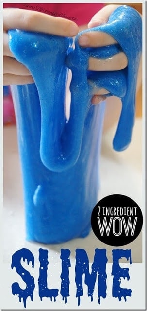 ONLY 2 Ingredient Recipe for WOW Slime. #freehomeschooldeals #fhdhomeschoolers #WOWslime #easyslime #quickslime #twoingredientslime #slimerecipe