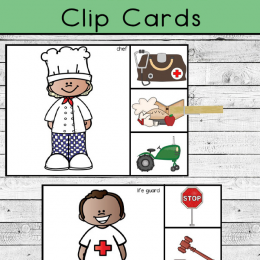 Community Workers FREE Clip Cards. #freehomeschooldeals #fhdhomeschoolers #communityhelpers #communityhelperclipcards #clipcards