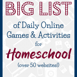 Add more tech time to your school days with this Big List of 50+ FREE Online Games & Activities for Homeschoolers! #fhdhomeschoolers #freehomeschooldeals #onlinegames #onlinehomeschool #hsmoms