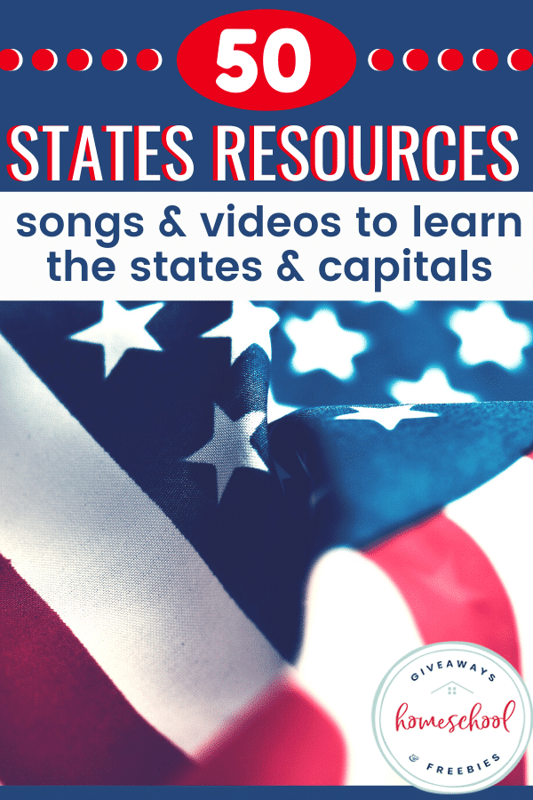 FREE Songs and Videos to Learn the 50 States. #freehomeschooldeals #fhdhomeschoolers #learning50states #songsandvideos #allaboutAmerica #50statesofamerica