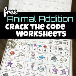 FREE Math Crack the Code Worksheets. #freehomeschooldeals #fhdhomeschoolers #crackthecodemath #mathworksheets #additionworksheets