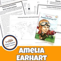 FREE Amelia Earhart Unit Study. #freehomeschooldeals #fhdhomeschoolers #ameliaearhartunitstudy #aviationprintables #ameliaearhartresource