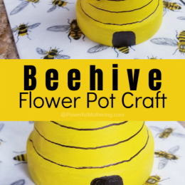 Make a Beehive - Flower Pot Craft. #freehomeschooldeals #fhdhomeschoolers #makeabeehivecraft #flowerpotcraft