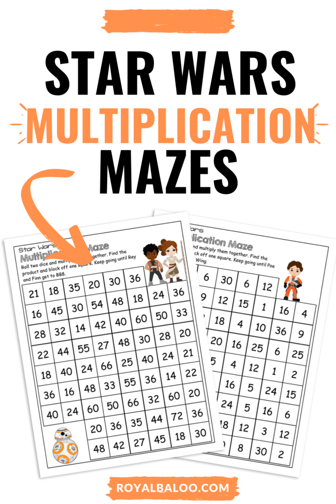 FREE Multiplication Mazes with Star Wars Theme. #freehomeschooldeals #fhdhomeschoolers #starwarsmultiplicationmazes #multiplicationpractice #starwarsthemeprintables