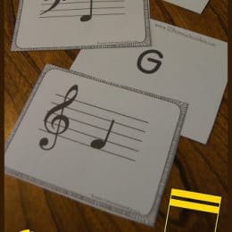 FREE Music Note Flashcards. #freehomeschooldeals #fhdhomeschoolers #musicnoteprintables #musicflashcards