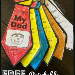 FREE Father's Day Printable Craft. #freehomeschooldeals #fhdhomeschoolers #fathersdaycraft #craftfordad