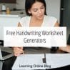 Handwriting FREE Worksheet Generator | Free Homeschool Deals