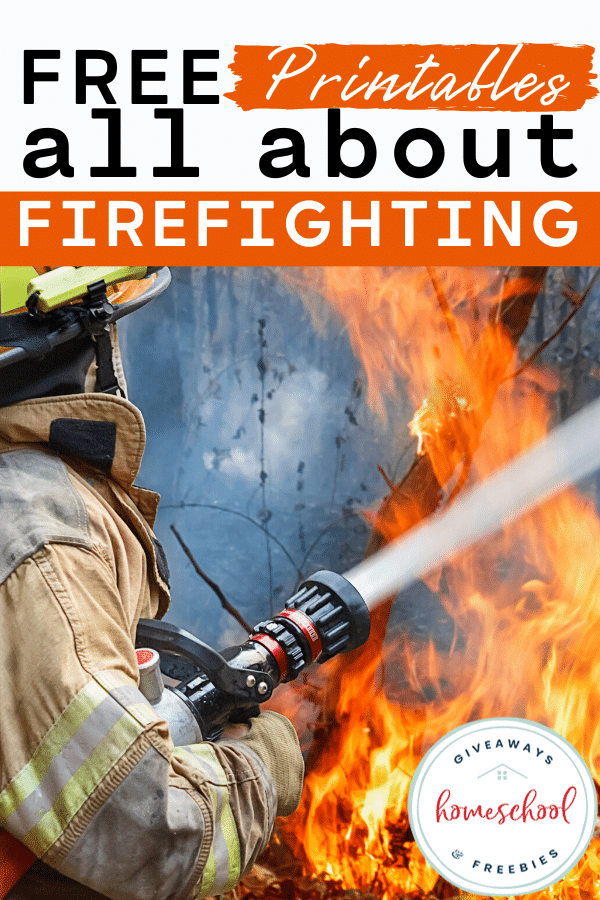 FREE All About Firefighting Printables. #freehomeschooldeals #fhdhomeschoolers #firefightingprintables #allaboutfirefighting