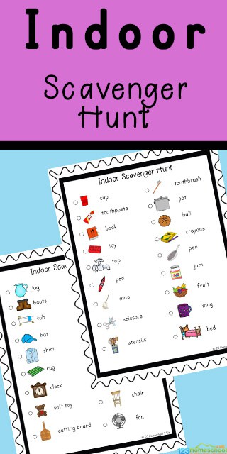 FREE Indoor Scavenger Hunt. #freehomeschooldeals #fhdhomeschoolers #indoorscavengerhunts #stayathomescavengerhunts