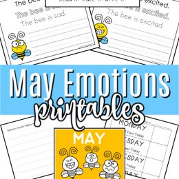 MAY FREE Feelings Log and Printables. #freehomeschooldeals #fhdhomeschoolers #mayemotionsprintables #kidsfeelingslog #mayemotionscopywork