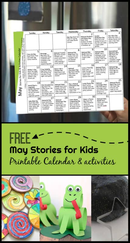 FREE May Kids Activity Calendar. #freehomeschooldeals #fhdhomeschoolers #Mayactivitycalendar #Mayactivitiescalendar #Maystoryactivities