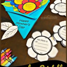 FREE Mother’s Day Printable Craft. #freehomeschooldeals #fhdhomeschoolers #MothersDaycrafts #ilovemomcrafts #momprintablecrafts #MothersDayprintablecraft