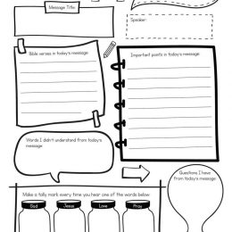 FREE Printable Sermon Notes for Kids. #freehomeschooldeals #fhdhomeschoolers #sermonnotesforkids #kidsermonnotes #kidsermonprintable
