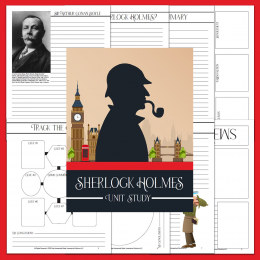 Explore story, characters, and practice analysis with this FREE Sherlock Holmes Unit Study! #fhdhomeschoolers #freehomeschooldeals #sherlockholmes #unitstudies #reading