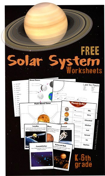 Solar System FREE Worksheets. #freehomeschooldeals #fhdhomeschoolers #solarsystemworksheets #solarsystemprintables