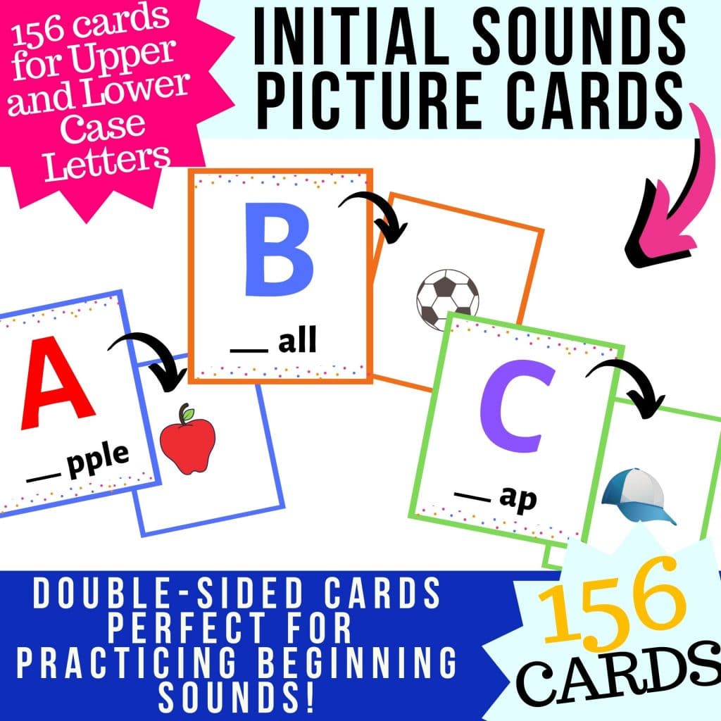 Get started on reading with these FREE Beginning Sounds Flashcards! #fhdhomeschoolers #freehomeschooldeals #reading #phonics #hsmoms