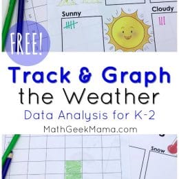 Track the Weather FREE Math Activity.#freehomeschooldeals #fhdhomeschoolers #tracktheweather #analyzingdata #graphtheweather #tallymath