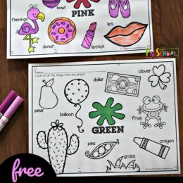 FREE Worksheets for Learning Colors. #freehomeschooldeals #fhdhomeschoolers #learningcolors #colorsworksheets #colorprintables