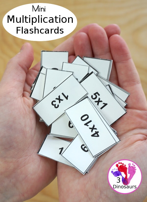 FREE Multiplication Mini Flashcards. #freehomeschooldeals #fhdhomeschoolers #miniflashcards #minimultiplicationcards #multiplicationresources