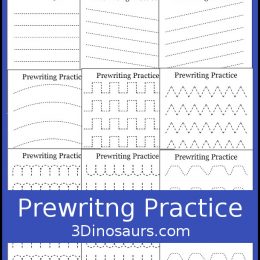 FREE Easy No-Prep Prewriting Worksheets. #freehomeschooldeals #fhdhomeschoolers #prewritingworksheets #prewritingpractice #noprepprewriting