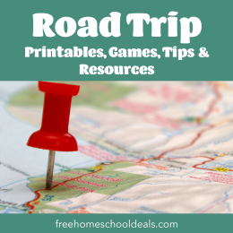 Take a Road Trip Day is coming up on June 19! Celebrate with these FREE Road Trip Printables, Games, Tips, & Resources! #fhdhomeschoolers #freehomeschooldeals #roadtripday #familyroadtrips #hsmoms