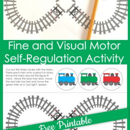 FREE Printable Lazy 8 Train Tracks. #freehomeschooldeals #fhdhomeschoolers #selfregulation #traintracjprintables #traintracklearning #finemotorskills #visualmotorskills