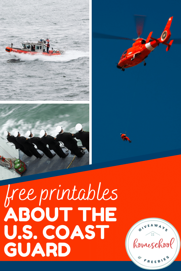 U.S. Coast Guard FREE Printables. #freehomeschooldeals #fhdhomeschoolers #coastguardprintables #UScoastguard #learnabouttheUSCG