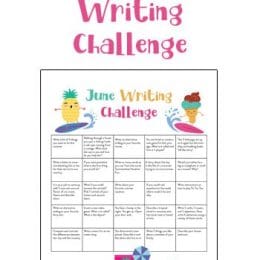 FREE June Writing Challenge. #freehomeschooldeals #fhdhomeschoolers #Junewritingprompts #summerwritingprompts #writingchallenge